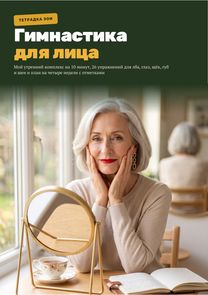 Обложка тетрадки «Гимнастика для лица: как делает Зоя»